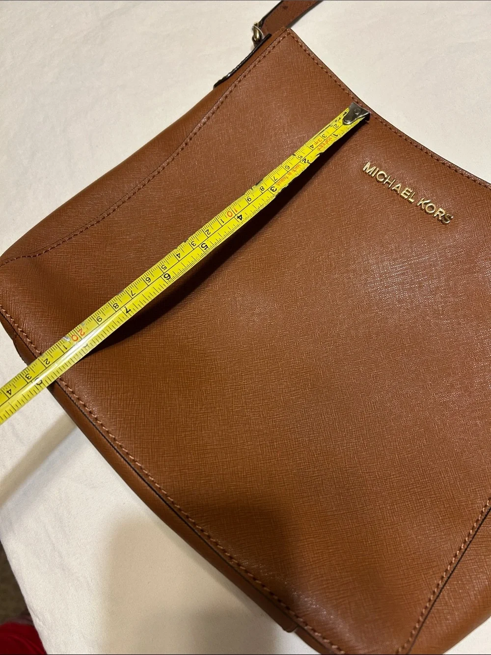 Michael Kors Cognac Saffiano Leather Crossbody Bag